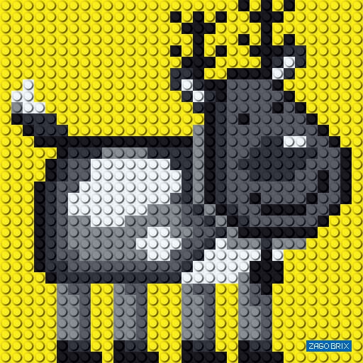 Конструктор ZAGOBRIX KIDS - картина "Олень"